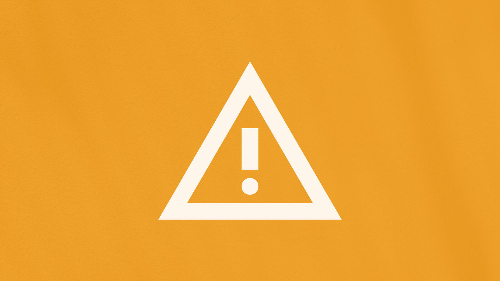 Das Foto zeigt ein Warnsymbol.