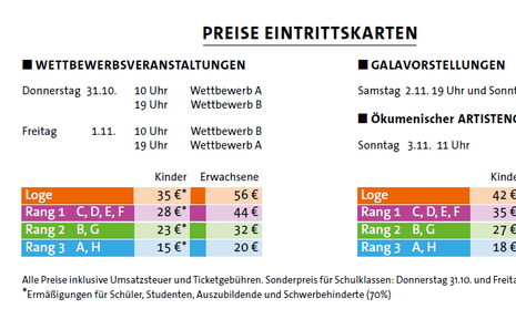 Ticketpreise