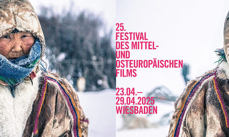 Plakat zum Filmfestival - Frau mit Tracht der indigenen Völker im nördlich