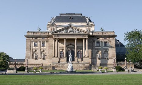 Blick auf das Hessische Staatstheater vom Warmen Damm aus