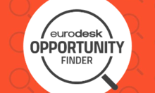 Logo eurodesk, schematische Lupe