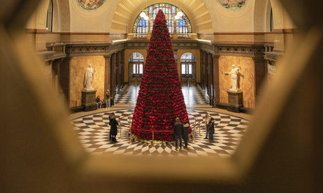 Blick auf den Weihnachtsbaum