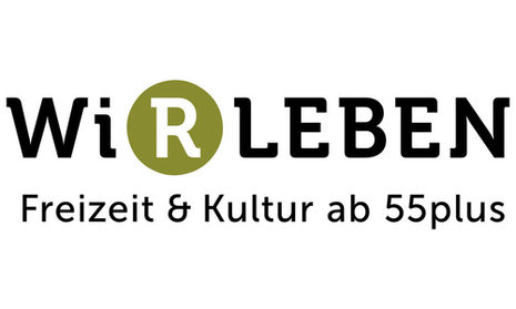 Logo "Wir leben Freizeit- und Kultur ab 55plus" - Grüne und schwarze Schri