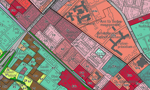 Kartenausschnitt "Stadtbiotopkartierung"