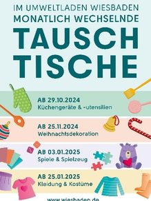 Plakat Tauschtische mit Terminen