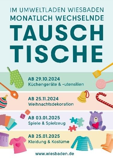 Plakat Tauschtische mit Terminen