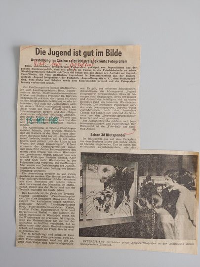 Zeitungsartikel Wiesbadener Kurier 1960-er Jahre