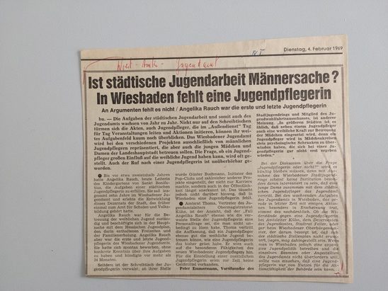 Zeitungsartikel Wiesbadener Kurier 1960-er Jahre