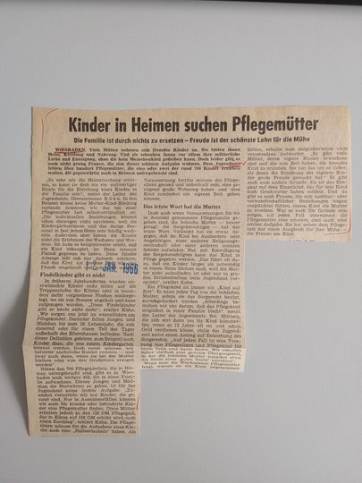 Zeitungsartikel Wiesbadener Kurier 1960-er Jahre