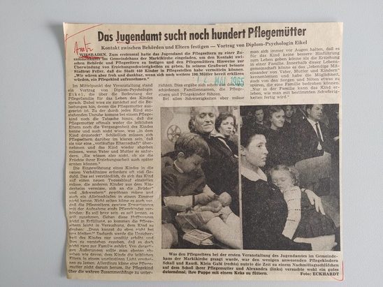 Zeitungsartikel Wiesbadener Kurier 1960-er Jahre