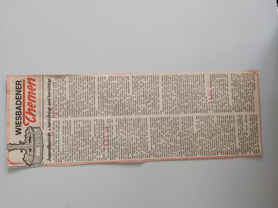 Zeitungsartikel Wiesbadener Kurier 1970-er Jahre