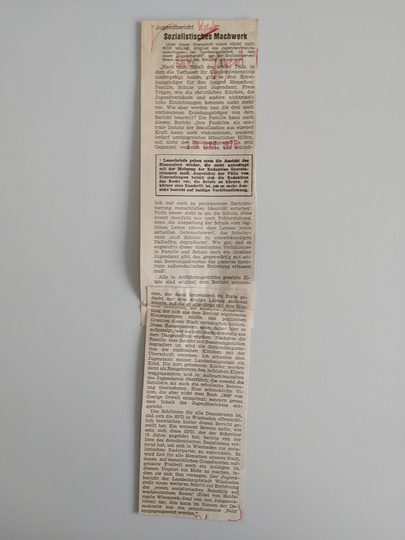 Zeitungsartikel Wiesbadener Kurier 1970-er Jahre