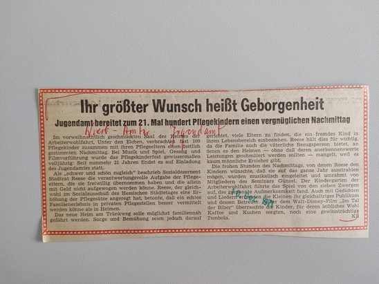 Zeitungsartikel Wiesbadener Kurier 1970-er Jahre