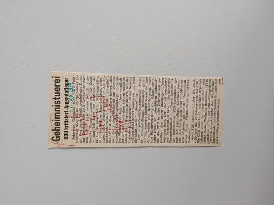 Zeitungsartikel Wiesbadener Kurier 1970-er Jahre