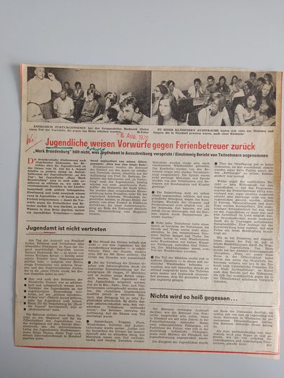 Zeitungsartikel Wiesbadener Kurier 1970-er Jahre