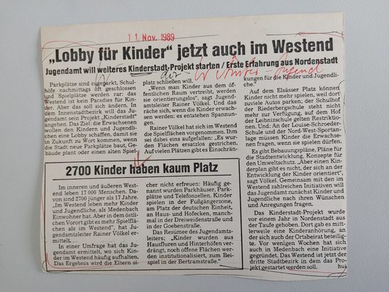 Zeitungsartikel Wiesbadener Kurier 1980-er Jahre