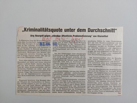 Zeitungsartikel Wiesbadener Kurier 1980-er Jahre