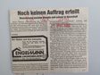 Zeitungsartikel Wiesbadener Kurier 1980-er Jahre