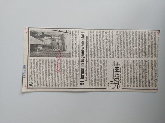 Zeitungsartikel Wiesbadener Kurier 1980-er Jahre