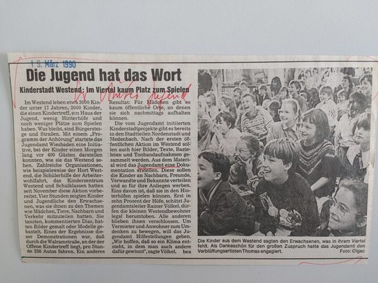 Zeitungsartikel Wiesbadener Kurier 1990-er Jahre