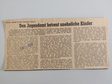 Zeitungsartikel Wiesbadener Kurier 1950-er Jahre