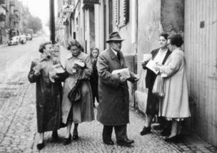 Georg Buch als Wahlkämpfer beim Oberbürgermeisterwahlkampf 1960.