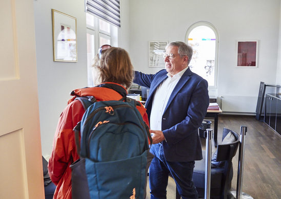 Tag der offenen Tür im Rathaus/re.Oberbürgermeister Gert-Uwe Mende