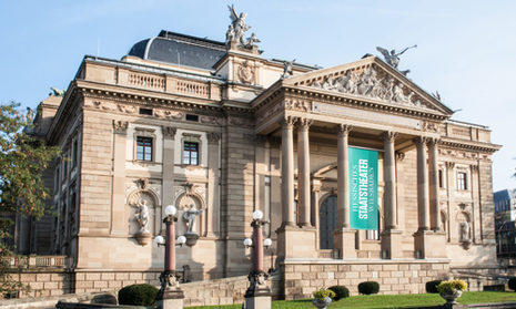 Blick auf das Hessische Staatstheater vom Warmen Damm aus