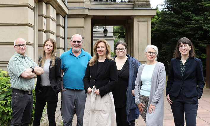 Das Team des Literaturhauses Villa Clementine - fünf Frauen und zwei Männe