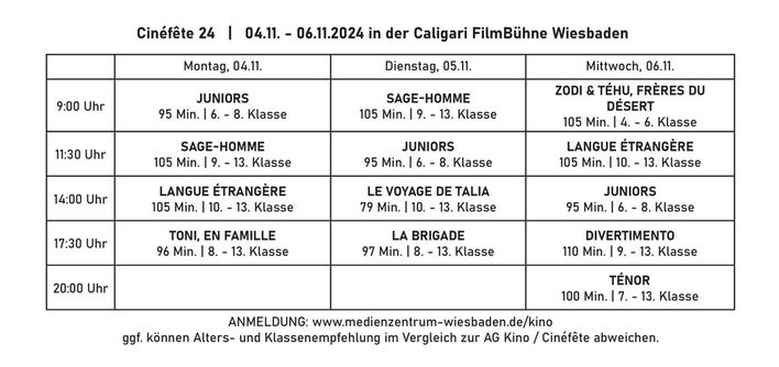 Cinéfête 24 Programm