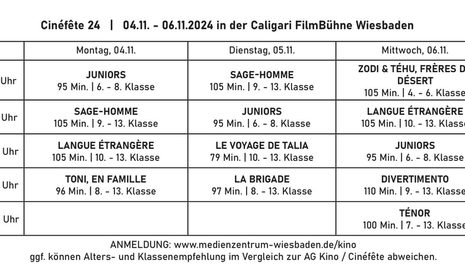 Cinéfête 24 Programm