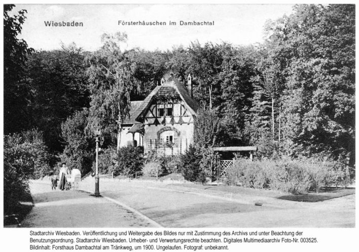 Forsthaus Dambachtal am Tränkweg, um 1900