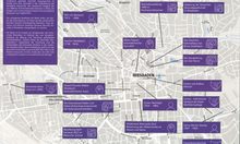 Ein von der Hochschule erstellter Stadtplan mit Orten kolonialem Erbes