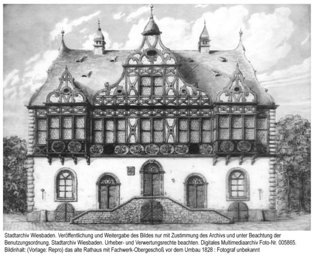 Altes Rathaus vor dem Umbau, 1827